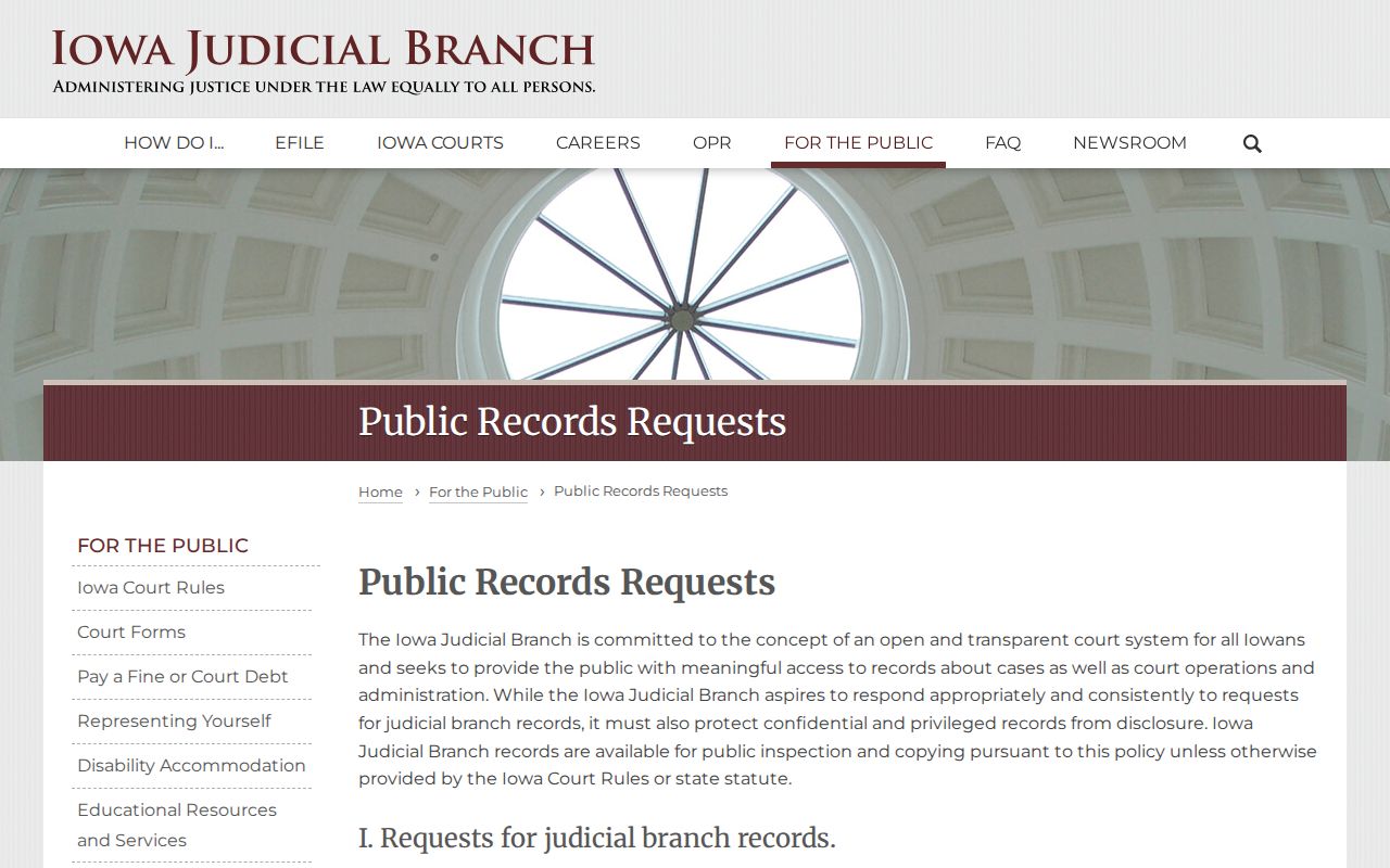 Appanoose County arrest warrant judicial records request policy
